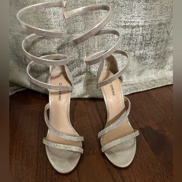 CALL IT SPRING Silver Rhinestone stiletto jewels Sandals - Picture 1 of 6